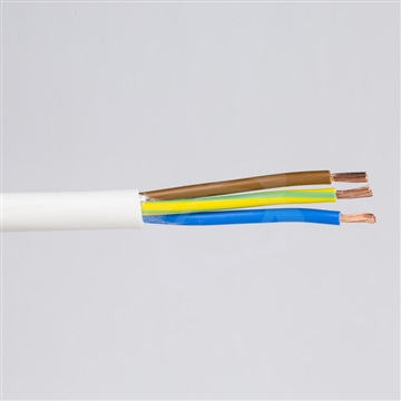 Kabel H05VV-F 3G1,5 bílá /buben