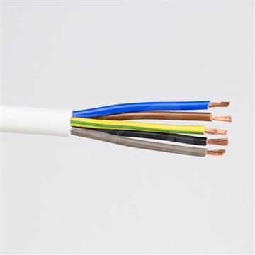 Kabel H05VV-F 5G2,5 bílá / kruhy