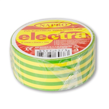 Páska izolační 25x10 zelenožlutá ELECTRA