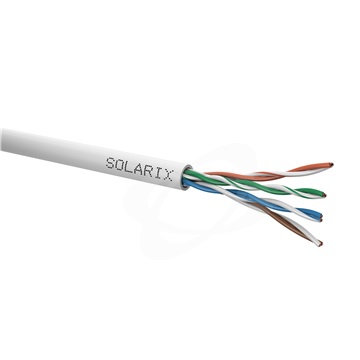Kabel UTP Cat.5e PVC drát šedá box 500m Solarix