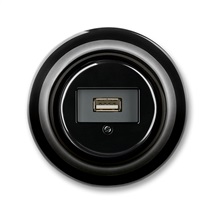 Decento zásuvka komunikační USB černá
