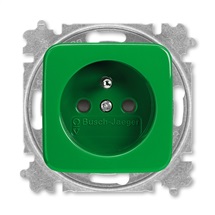 Reflex SI zásuvka 1-násobná s clonkami zelená