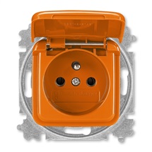 Reflex SI zásuvka 1-násobná s víčkem oranžová