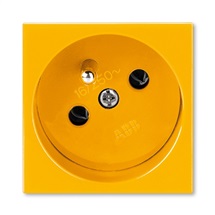 Profil 45 zásuvka 1-násobná žlutá (RAL 1018)