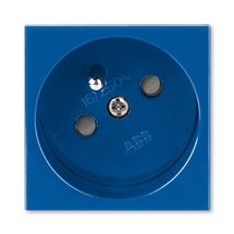 Profil 45 zásuvka 1-násobná s clonkami modrá (RAL 5005)