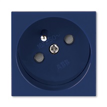 Profil 45 zásuvka 1-násobná s clonkami safírová modrá (RAL 5003)