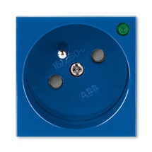 Profil 45 zásuvka 1-násobná se signalizací stavu modrá (RAL 5005)
