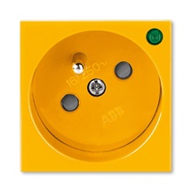 Profil 45 zásuvka 1-násobná se signalizací stavu žlutá (RAL 1018)