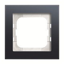 Busch-axcent rámeček 1-násobný šedé sklo