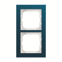 Busch-axcent rámeček 2-násobný modré sklo