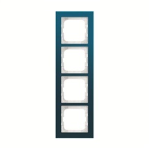 Busch-axcent rámeček 4-násobný modré sklo
