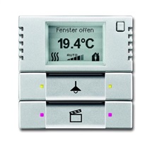 Snímač teploty s regul. a ovl. prvkem 2-/4-násobným hliníková stříbrná