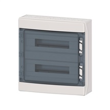 Rozvodnice nástěnná 36M průhledné dveře (2 řady) IP65 RZI šedá