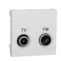Unica zásuvka TV/R individuální (11 dB) 2-modulová Bílá