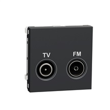 Unica zásuvka TV/R individuální (11 dB) 2-modulová Antracit