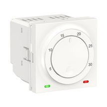 Unica termostat prostorový otočný 2-modulový Bílý