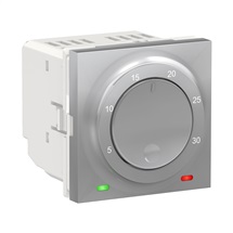 Unica termostat prostorový otočný 2-modulový Aluminium