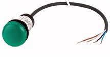Kompaktní zapuštěná signálka s kabelem 3.5m a volným koncem, 24V AC/DC