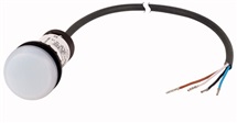 Kompaktní zapuštěná signálka s kabelem 3.5m a volným koncem, 24V AC/DC