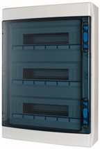 Rozvodnice nástěnná 54M průhledné dveře (3 řady) IP65 IKA UV odolná