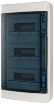Rozvodnice nástěnná 36M průhledné dveře (3 řady) IP65 IKA