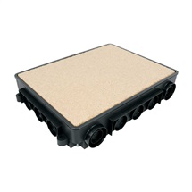 Krabice podlahová KUP57FB univerzální 332x250x57-75mm