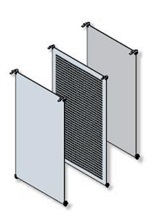 Panel montážní kovový plný GEMINI velikost 4