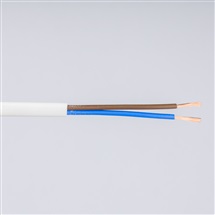 Kabel H03VVH2-F 2X0,5 bílá (plochý)
