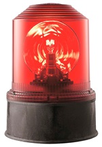 Maják rotační DSL, červený, 240 V~ (0,11 A), žárovka 25 W (Ba15d)