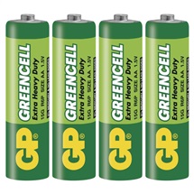 Baterie AA 1,5V zinko-chloridová R6 GP GREENCELLl /fólie 4ks (B1220)
