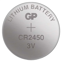 Baterie knoflíková 3V CR2450 24,5x5mm lithiová 600mAh GP 1BL(B15851)