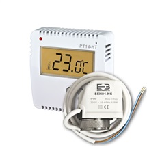 Prostorový termostat PT14-HT + termoventil SEH30.23