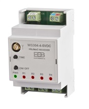 Přijímač na DIN WS304-4-5VDC 4 kanálový