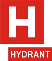 Štítek "Hydrant" (15x15cm) fólie