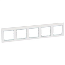 Valena rámeček 5-násobný bílá/průhledný proužek