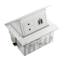Pop-up krabice do nábytku 4M (1Z, USB A+C 15W) bílá