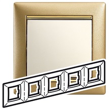 Valena rámeček 5-násobný Matné zlato