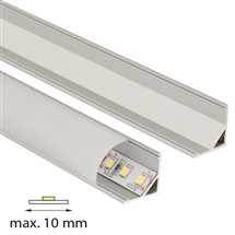 LED profil AL rohový 45° RS + mléčný difuzor - 2m McLED