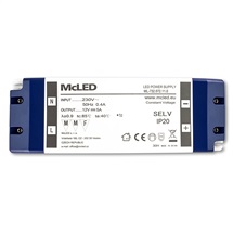 LED zdroj napájecí 12V DC 60W 5,0A plast IP20 svorkovnice McLED