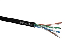 Kabel UTP Cat.5e PE drát černá box 305m venkovní Solarix