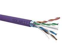 Kabel FTP Cat.6 LSOH drát fialová cívka 500m bezhalogenní Solarix