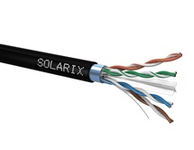 Kabel FTP Cat.6 PE drát černá cívka 500m venkovní Solarix