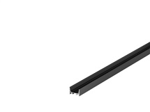 GRAZIA 20 LED nástavbový profil, plochý, hladký, 3m, černá