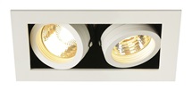 Svítidlo vestavné KADUX double, QPAR51, max. 2x50 W, bílé