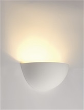 Svítidlo nástěnné PLASTRA 101, max. 40 W, půlkulaté, bílá sádra